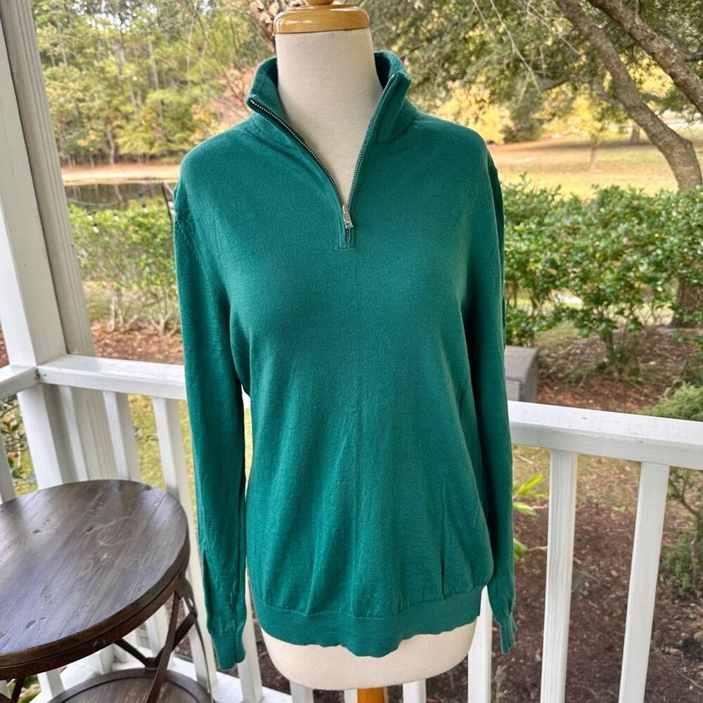 Reiss Green Half-Zip Sweater